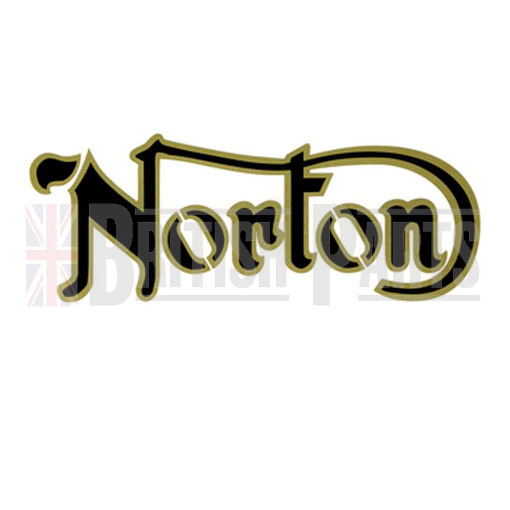 Norton Schwarz auf Gold Aufkleber