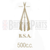 BSA 500cc stacked rifles Aufkleber