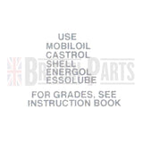 Matchless Recommended Oil Aufkleber