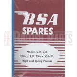 BSA C10 C11 Ersatzteilbuch