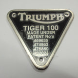 Triumph Tiger 100 Schutzdeckel Dreieck-Platte