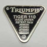 Triumph Tiger 110 Dreieckplatte