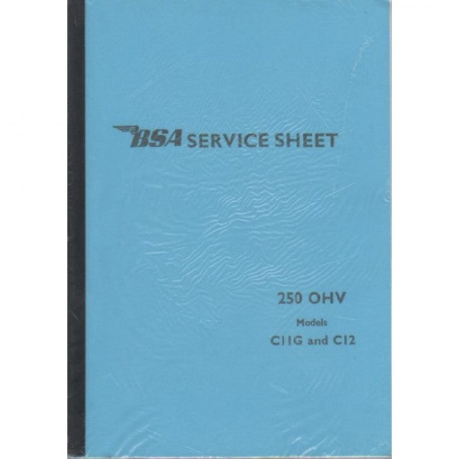 BSA 250 C11G C12 Service Sheet