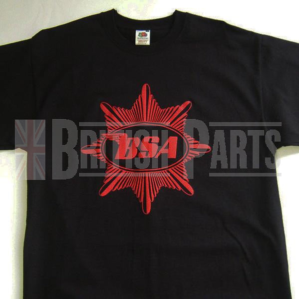 BSA Goldstar T-Shirt, Rot auf Schwarz