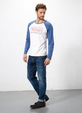 Norton Dirt Track Longsleeve Shirt weiss/blau